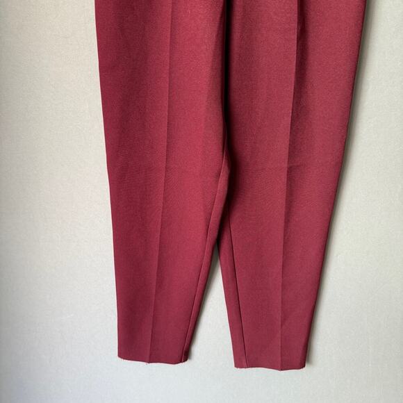 Express sz 00 Burgundy red deep plunge party jumpsuit - Picture 11 of 11